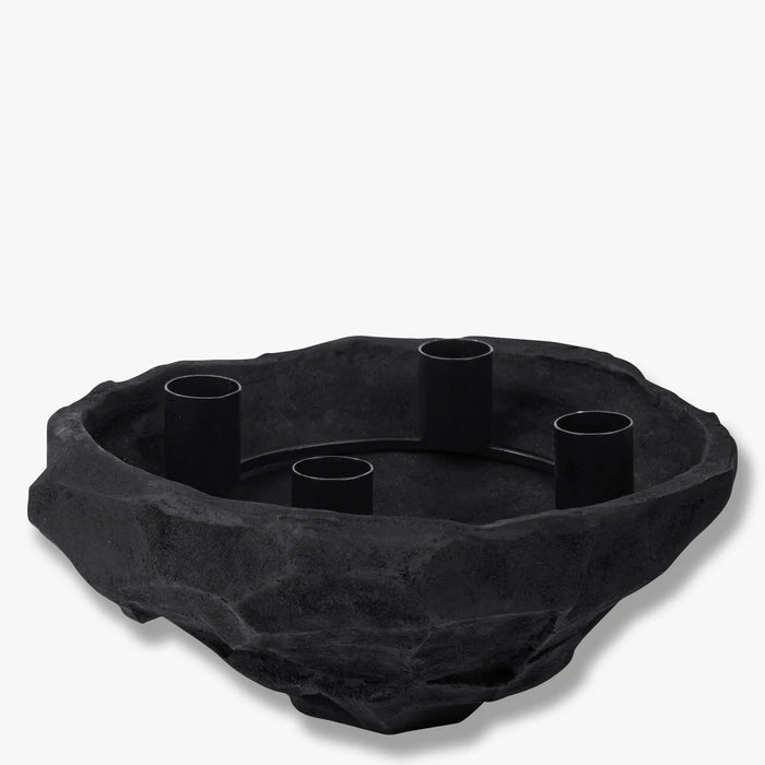 ART PIECE NUKI CANDLE BOWL, BLACK