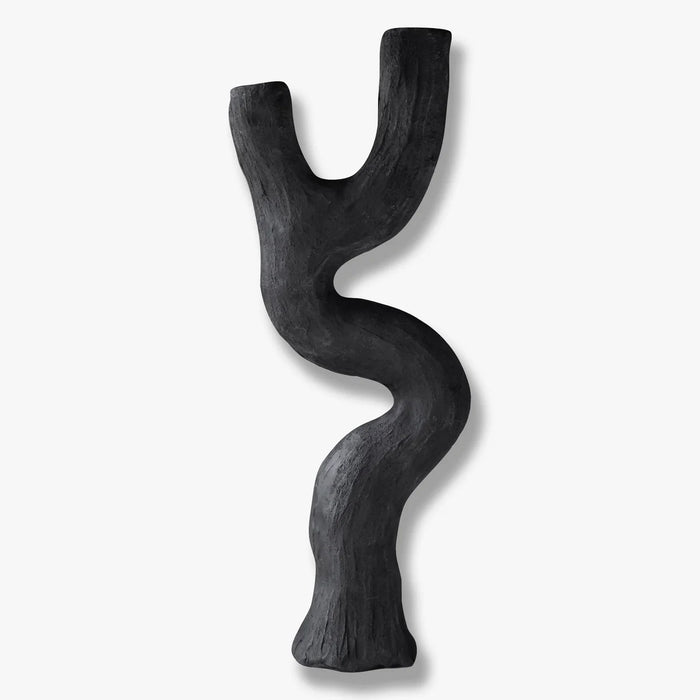 ART PIECE CANDLEHOLDER, BLACK