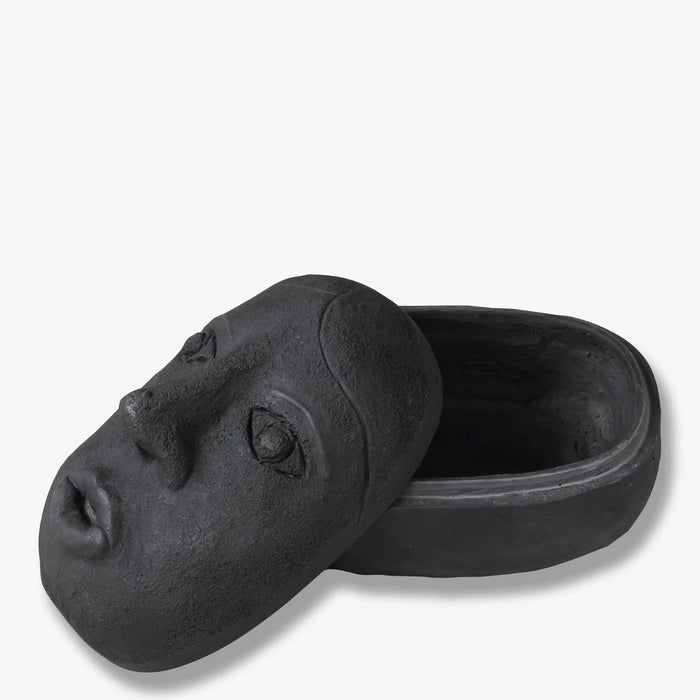 ART PIECE FACE JAR, BLACK