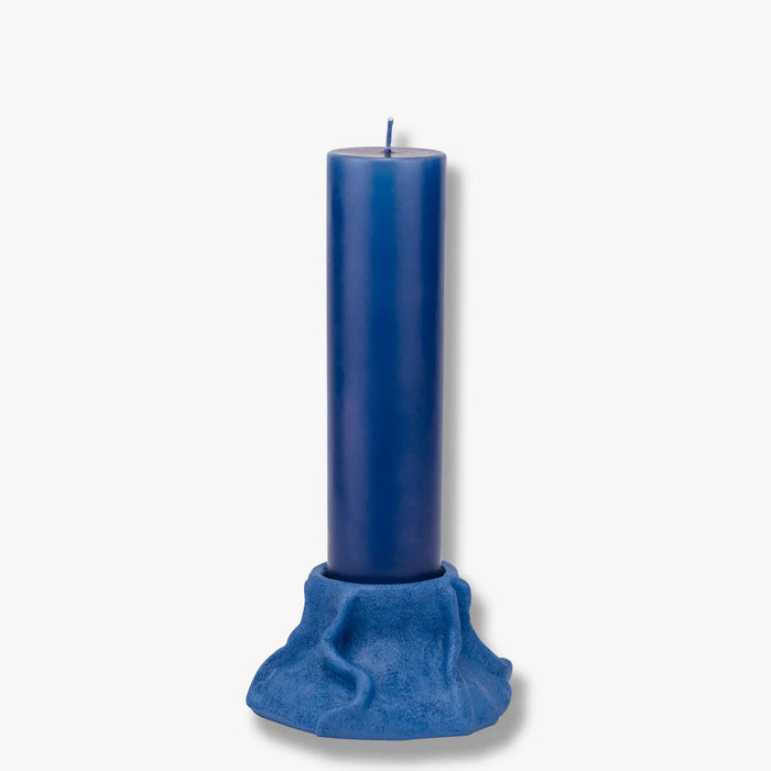 ART PIECE LAVA CANDLEHOLDER, COBOLT