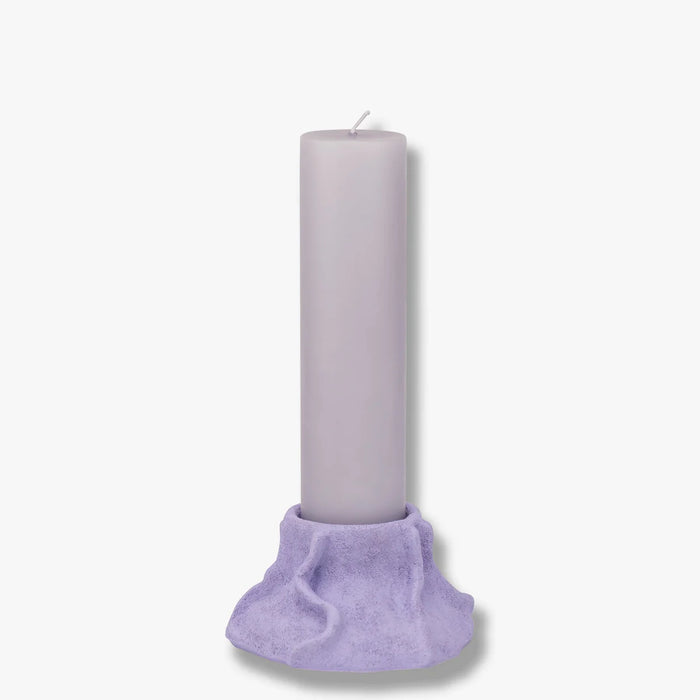 ART PIECE LAVA CANDLEHOLDER, LIGHT LILAC