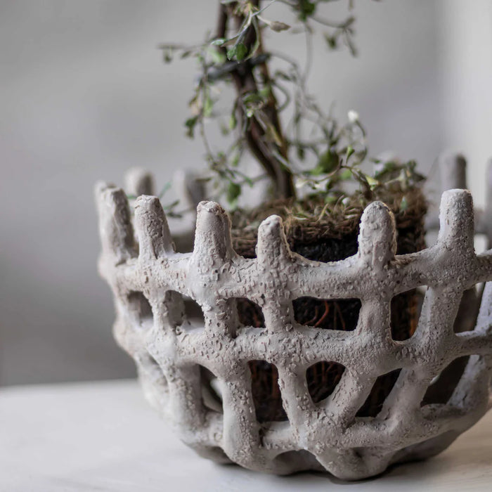 ART PIECE BRAIDED BOWL, SAND