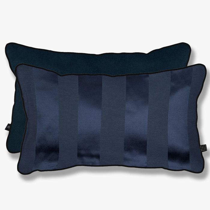 ATELIER CUSHION, SATIN MIDNIGHT/DARK BLUE