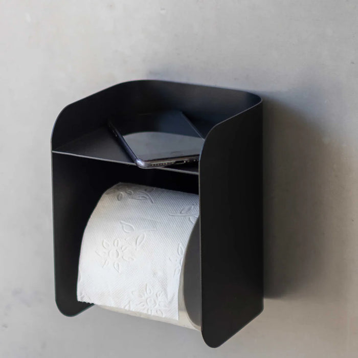 CARRY TOILET ROLL HOLDER, BLACK