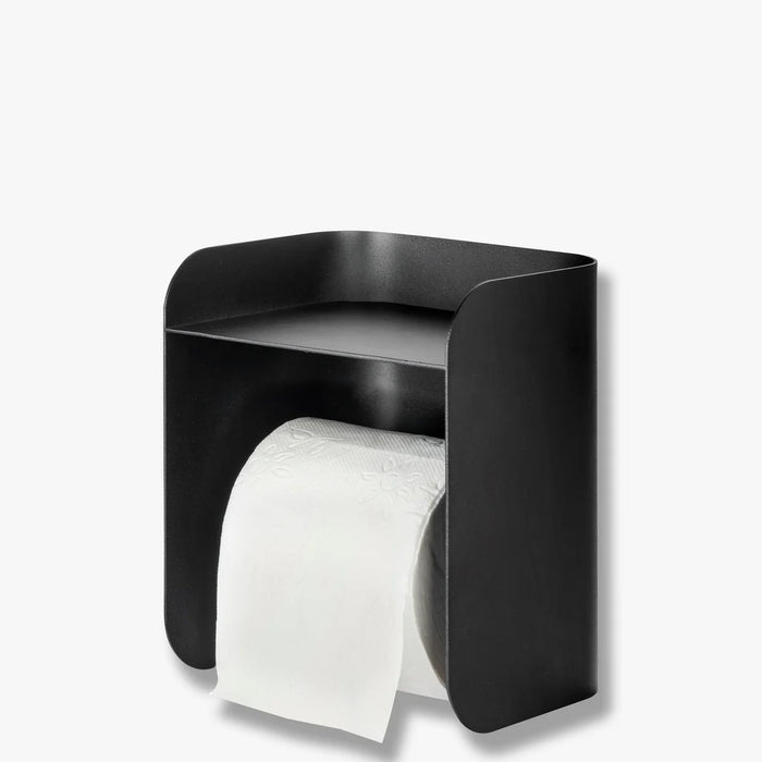 CARRY TOILET ROLL HOLDER, BLACK