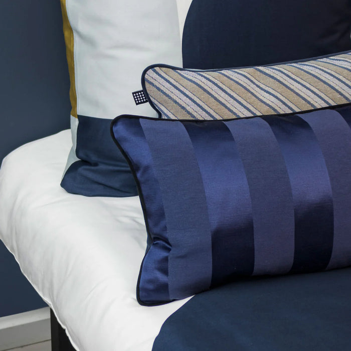 ATELIER CUSHION, SATIN MIDNIGHT/DARK BLUE