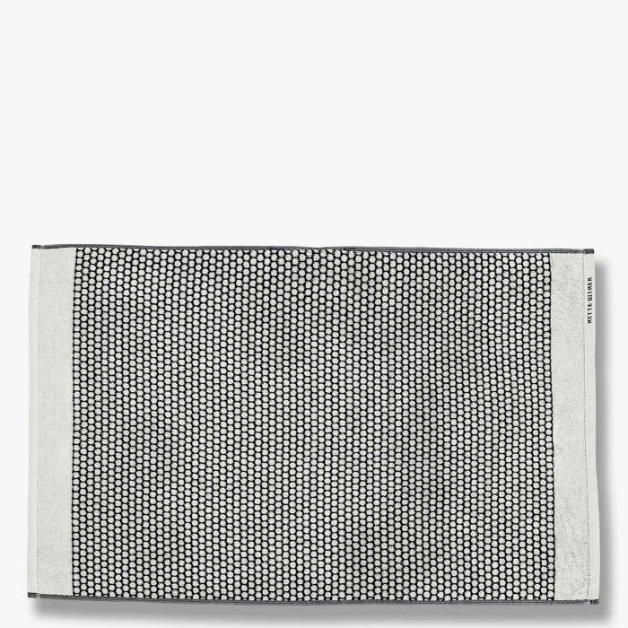 GRID BATH MAT, BLACK / OFF-WHITE