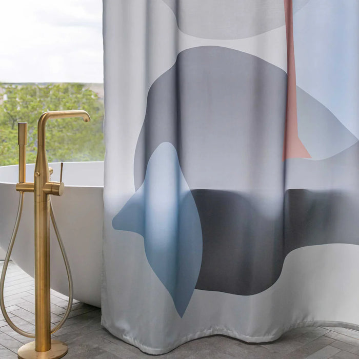 GALLERY SHOWER CURTAIN, LIGHT GREY