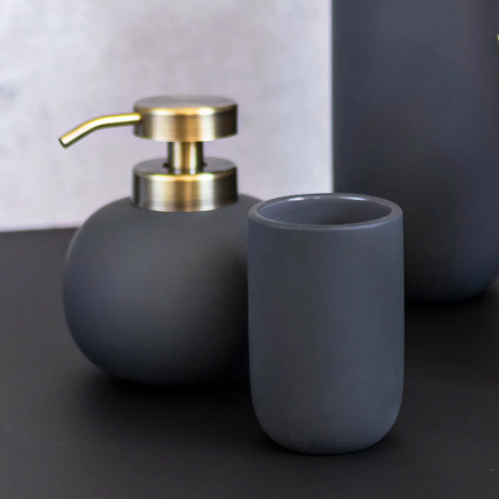 LOTUS TOOTHBRUSH HOLDER, ANTHRACITE