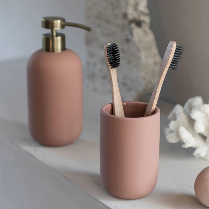 LOTUS TOOTHBRUSH HOLDER, BLUSH