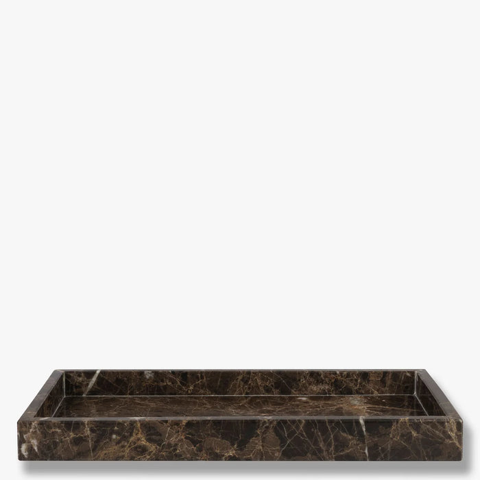 MARBLE DECO TRAY, BROWN