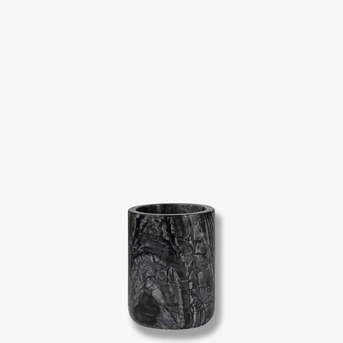 MARBLE TOOTHBRUSH HOLDER, BLACK / GREY