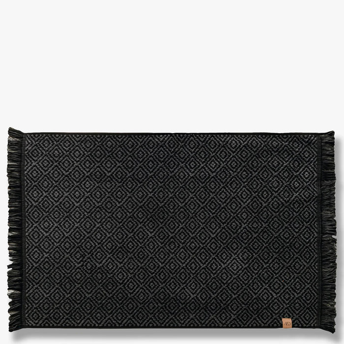 MOROCCO BATH MAT, BLACK/GREY