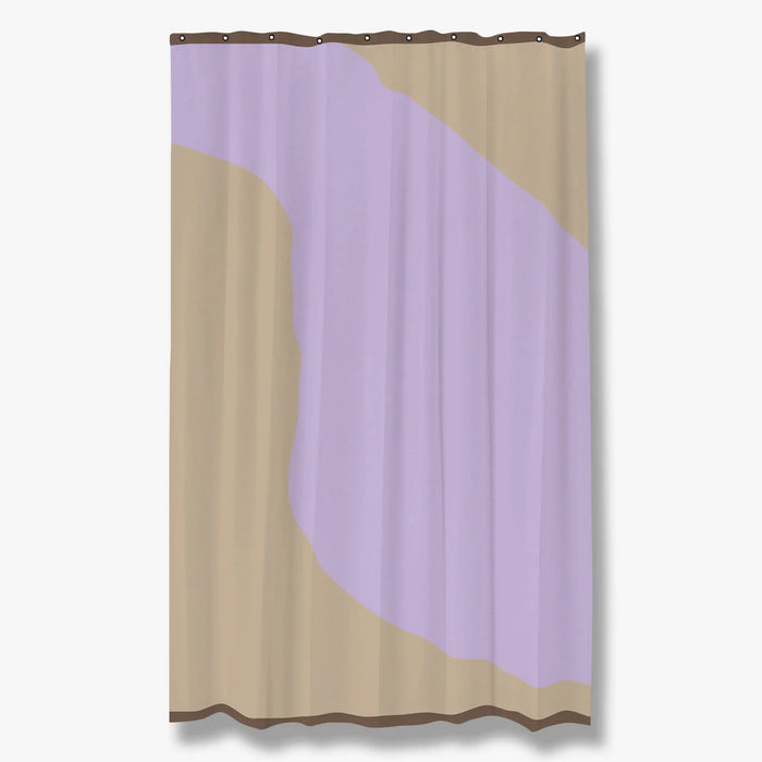 NOVA ARTE SHOWER CURTAIN, SAND / LILAC