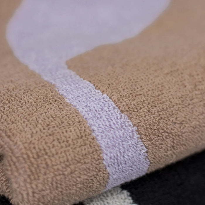 NOVA ARTE TOWEL, SAND / LILAC