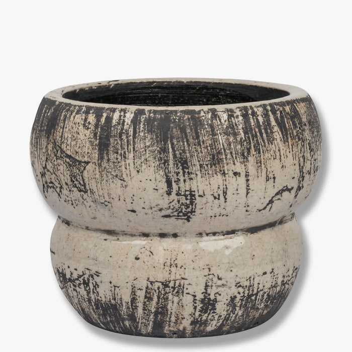 RAW FLOWER POT, OFF-WHITE