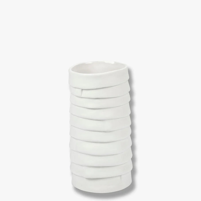 RIBBON VASE, SMALL, OFF-WHITE