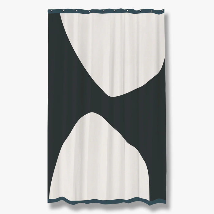 ROCK SHOWER CURTAIN, BLACK