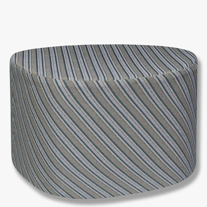 SALON POUF, DIAGONAL GREY