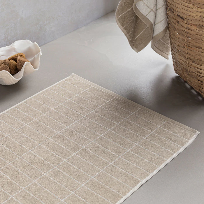 TILE STONE BATH MAT, SAND