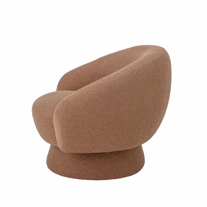 Ted Lounge Chair, Brown, Polyester