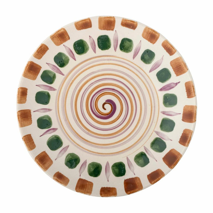 Shama Plate, Green, Stoneware