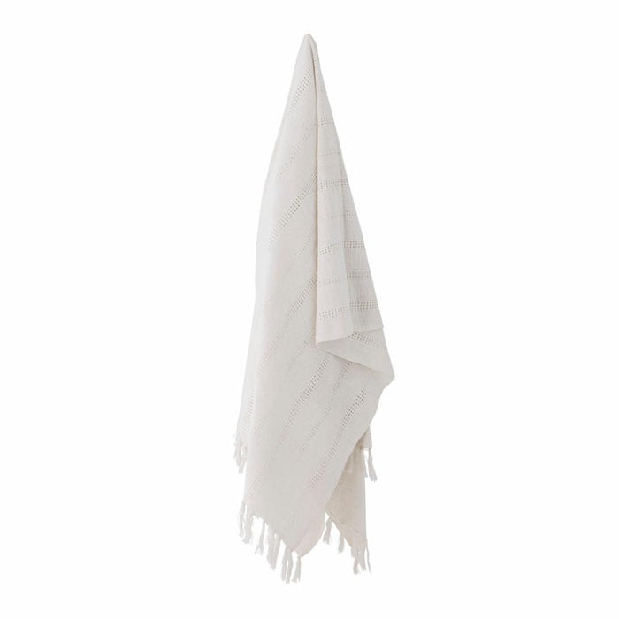 Niccoline Throw, White, Cotton