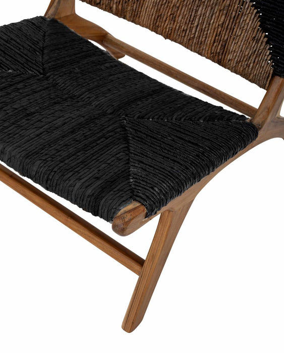 Grant Lounge Chair, Black, Teak