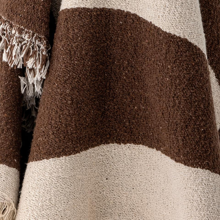 Bilston Throw, Brown, Recycled Cotton