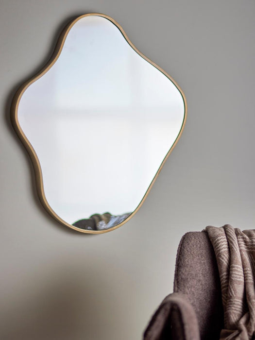 Abigail Wall Mirror, Brass, Metal