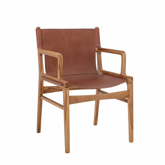 Ollie Lounge Chair, Brown, Leather