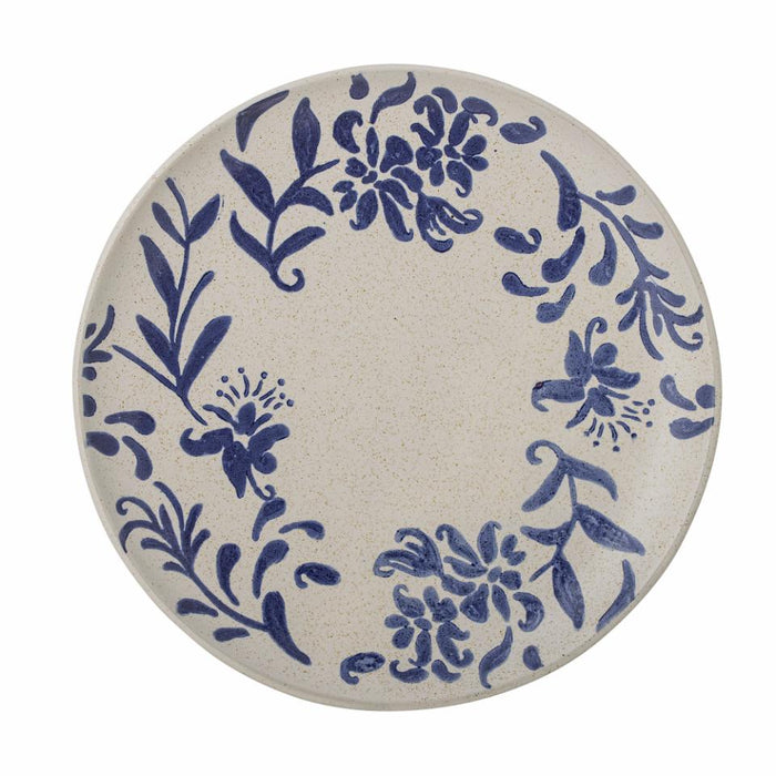 Petunia Plate, Blue, Stoneware