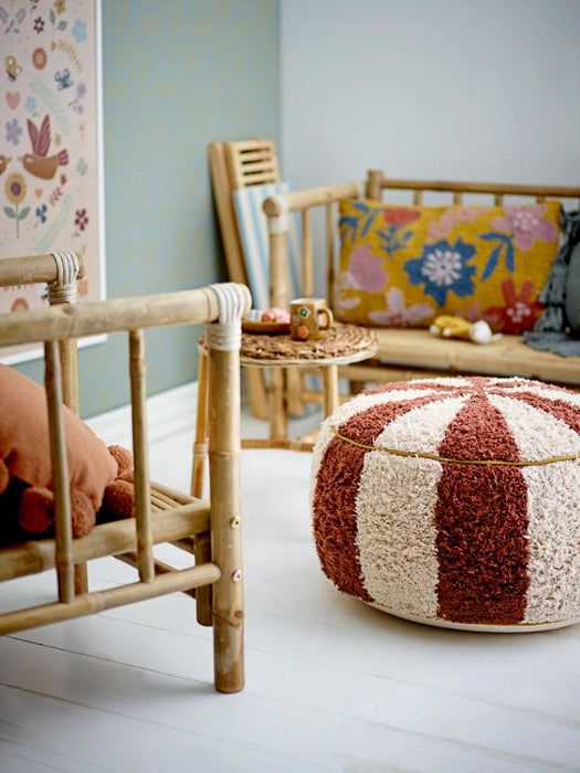 Charoline Pouf, Brown, Cotton