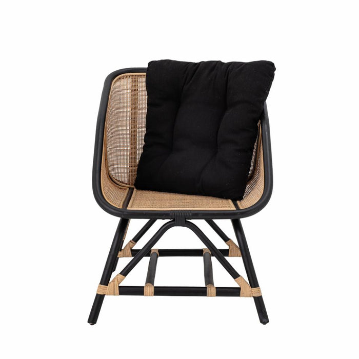 Loue Lounge Chair, Black, Rattan