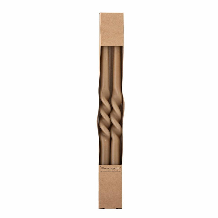 Twist Candle, Brown, Parafin