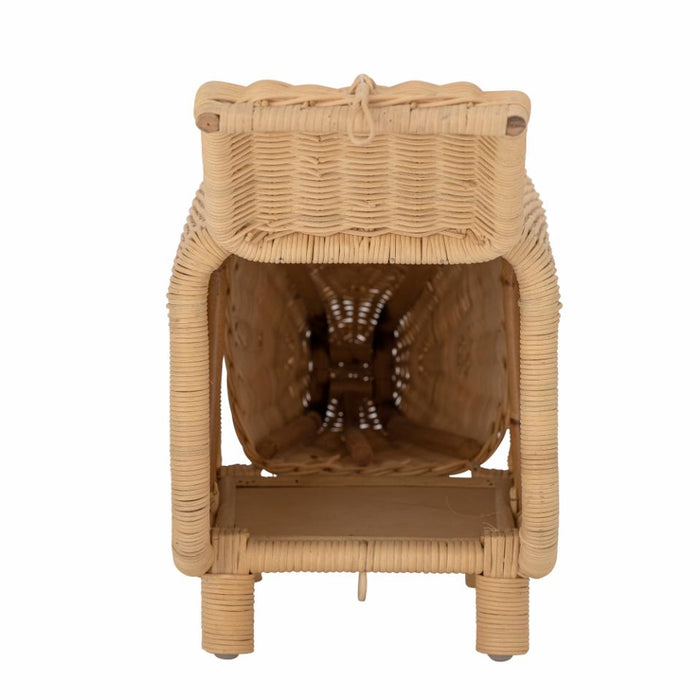 Soffe Stool w/Storage, Nature, Rattan