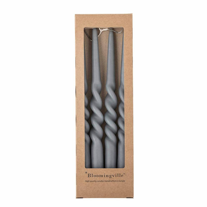 Twist Candle, Grey, Parafin