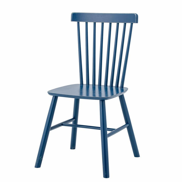 Mill Dining Chair, Blue, Rubberwood