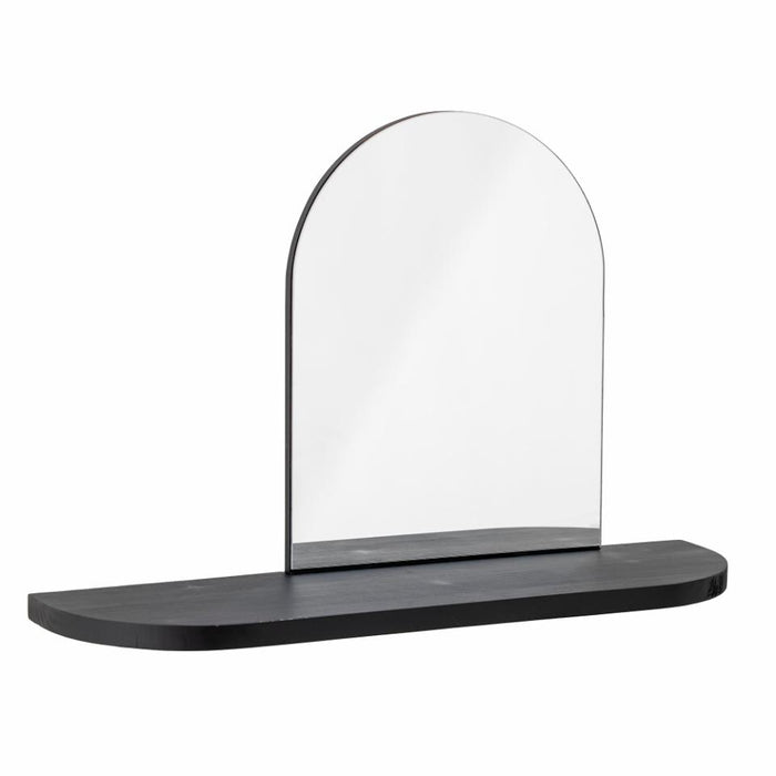 Annlie Mirror w/Shelf, Black, MDF