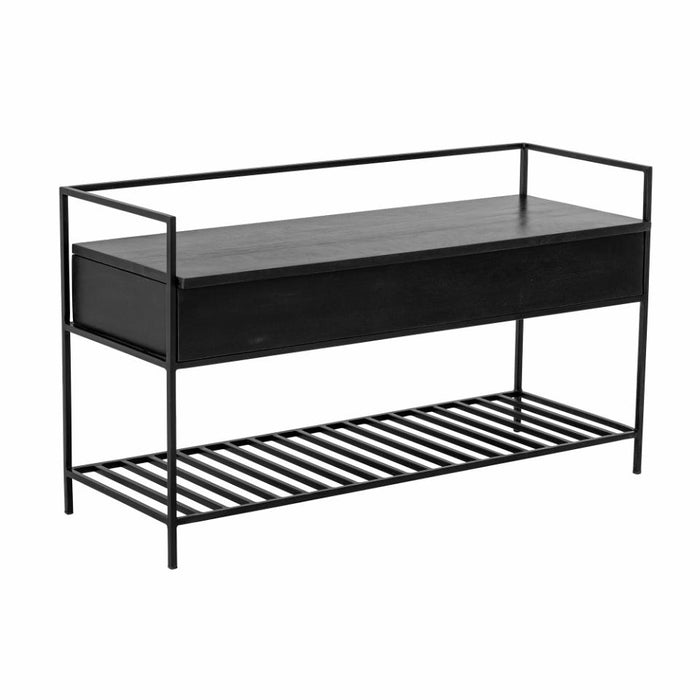 Abelone Bench, Black, Mango