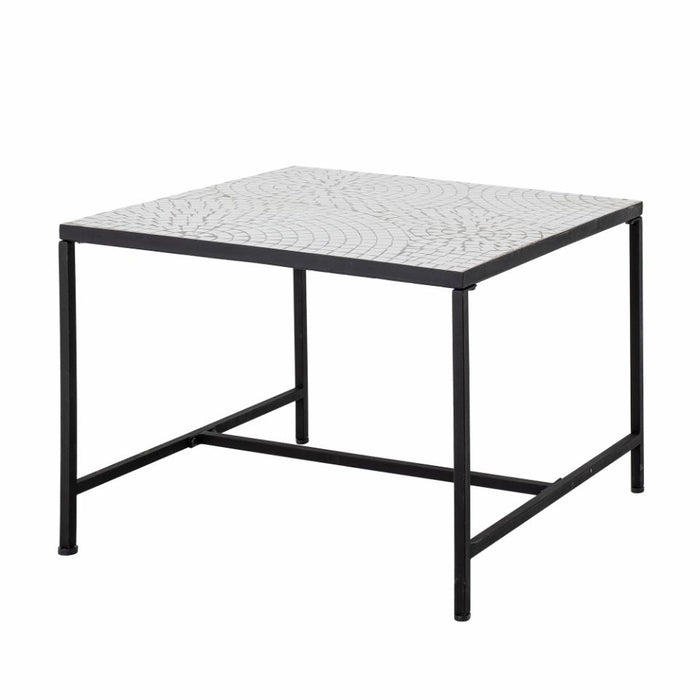 Niah Coffee Table, White, Stone