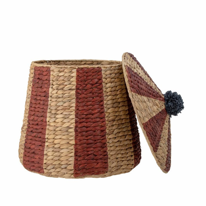 Birsen Basket w/Lid, Red