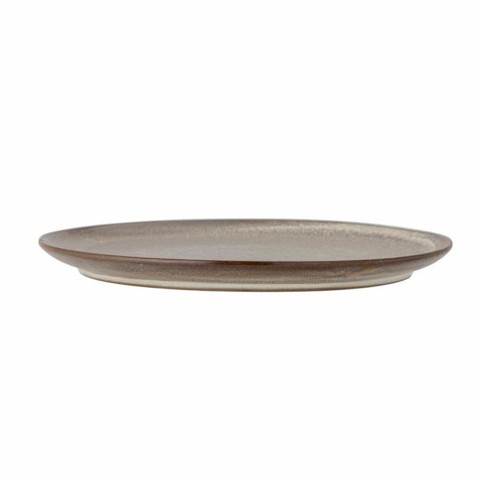 Nohr Plate, Brown, Stoneware