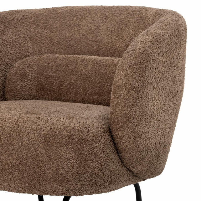 Harry Lounge Chair, Brown, Polyester