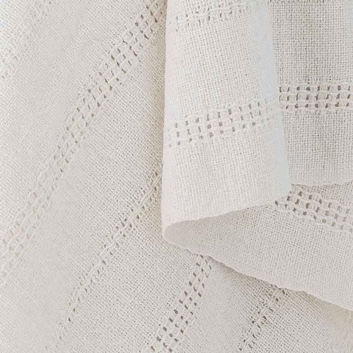 Niccoline Throw, White, Cotton