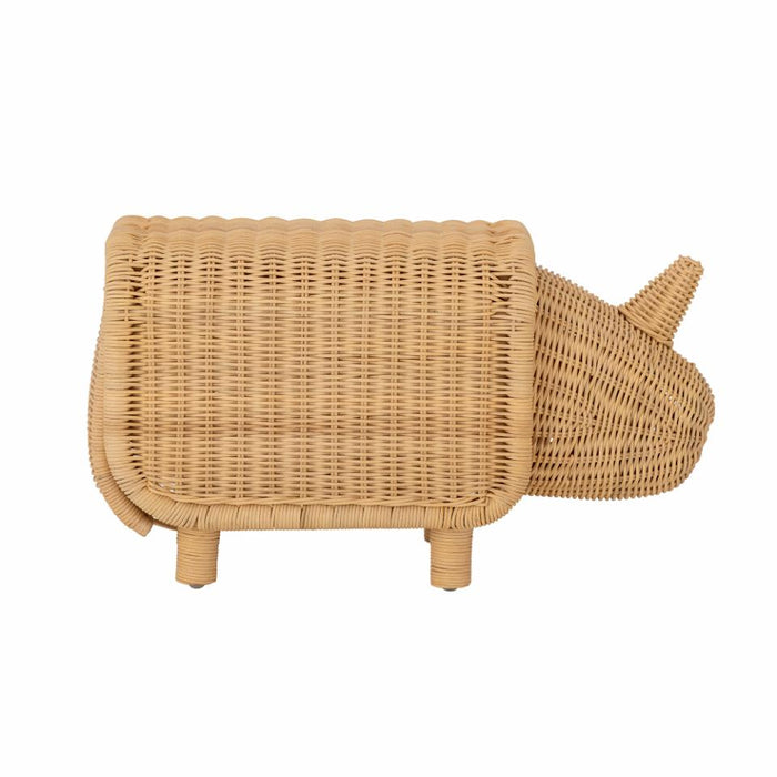 Soffe Stool w/Storage, Nature, Rattan