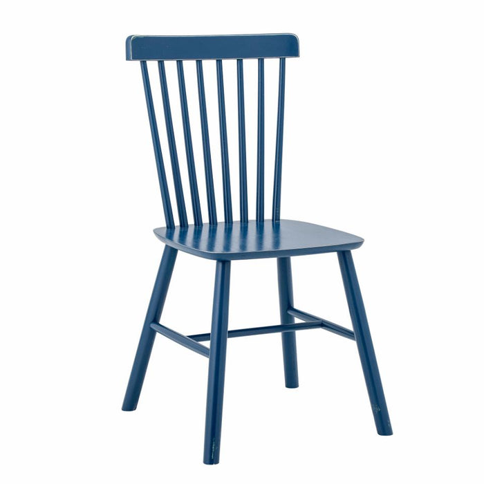 Mill Dining Chair, Blue, Rubberwood