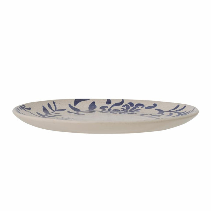 Petunia Plate, Blue, Stoneware