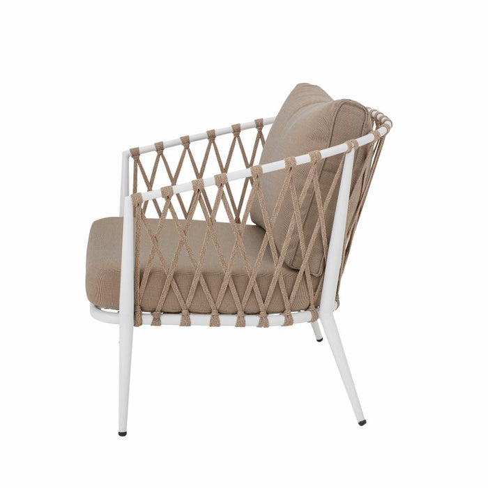 Cia Lounge Chair, White, Metal