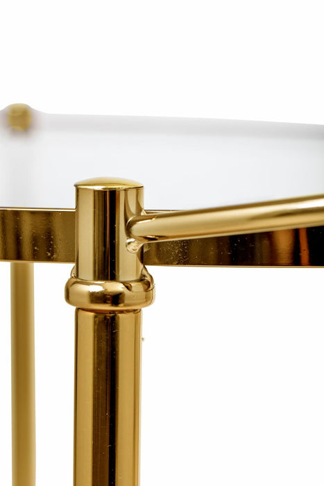 Fine Bar Table, Gold, Glass